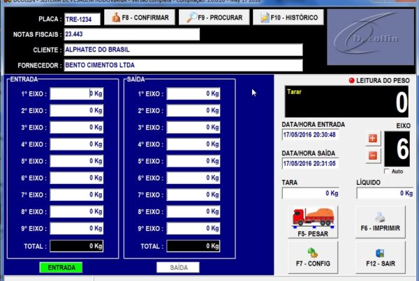 Sistema de Pesagem de Carga
